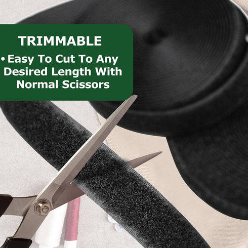 ECOHomes 3/4 Inch x 33 FT Sew On Hook and Loop Tape for Fabric, Sewable Sew On Strips for Fabric, Clothing, Clothes | Non Adhesive Sewing Fabric F...