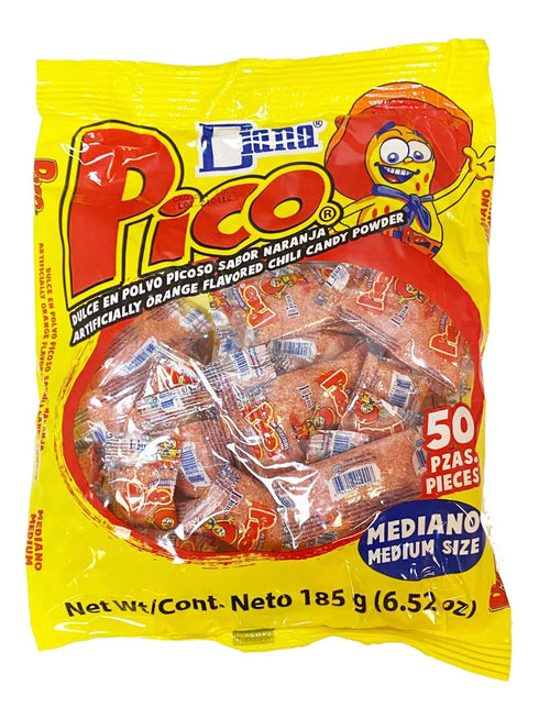 Pico Mediano, The Original Orange Flavor Hot Candy Powder, 50-Count...