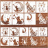 14 Pcs Cat Stencils for Painting on Wood Canvas Shirt, Small Large Flower Moon Cat Stencil Plastic Shirt Fabric Stencils for Painting on Wall Wood...