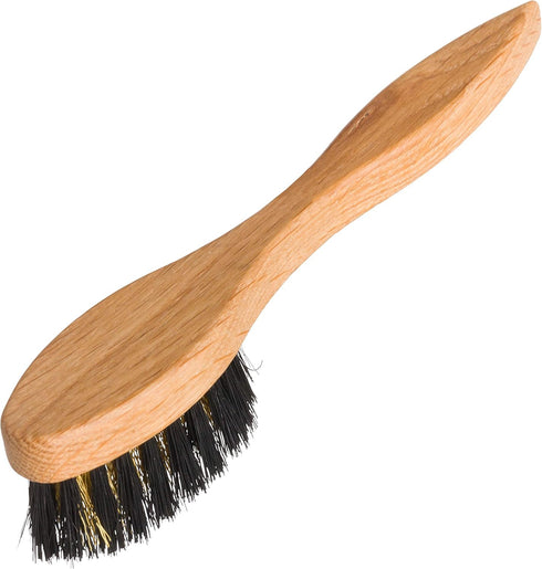 Redecker Wire and Natural Pig Bristle Suede Brush with Oiled Oakwood Handle, 6-7/8-Inches...