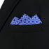 S&W SHLAX&WING Pocket Square for Men Azure Blue White Pattern Geometric Elegant for Suit...