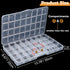 32 Grids Large Plastic Organizer Box with Dividers, Bead Storage Compartment Organizer Box for Jewelry Nail Accessories/Screw/Small Parts, Clear C...