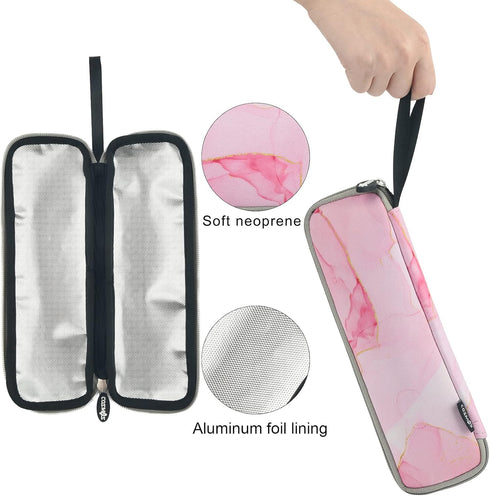 Cosmos Reusable Portable Travel Tableware Carrying Bag Storage Case Cutlery Flatware Organziers for Straw Spoon Fork Chopsticks Utensil Holder (Ma...
