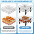 Air Fryer Accessories with 8pcs Foot Cover - 8" Square 3 Stackable Dehydrator Racks Fits 5.8 QT Air Fryer Racks for Cosori, Instant Vortex, Nuwave...