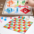 2 in 1 Snakes and Ladders, Ludo Game Set, 12 x 12 Inch Ludo Board Game 2-4 Players Family Dice Games Set Classic Double Sided Game Board for Adult...