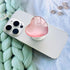 Expandiing Moblile Cell Phone Grip Heart Shape Glass Holder for Smartphones, Cellphone Collapsible Stand? Pink...