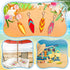 Bucherry 36 Pcs Beach Favors Keychain Gifts Set Wooden Bulk Surfboard Slippers Sea Turtle Coconut Tree Bible Keychains for Beach Hawaiian Florida ...