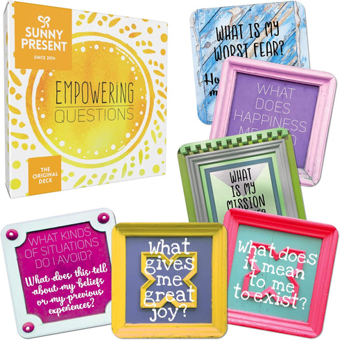 Empowering Questions Cards - 52 Self Care Cards for Mindfulness & Meditation, Writing, or Any Other Process You Choose - The Original Deck...