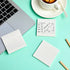 480 Sheets Sticky Notes 3 x 3 Inches Sticky Notes, Strong Stickiness, White with Black Grid Lines, Recyclable, Self-Stick Notes for Teachers and S...