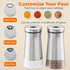 HOME EC Original Salt and Pepper Shakers Set with Adjustable Pour Holes - Glass and Stainless Steel Salt Shaker and Pepper Shaker - Farmhouse Spic...
