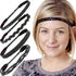 Hipsy Adjustable No Slip Cute Fashion Black Headbands for Women Gift Packs (Black Sparkly Headband 4pk)...