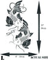 Koi Fish Stencil, 8 x 15 inch (L) - Asian Oriental Carp Fish Animal Pond Wall Stencils for Painting Template...
