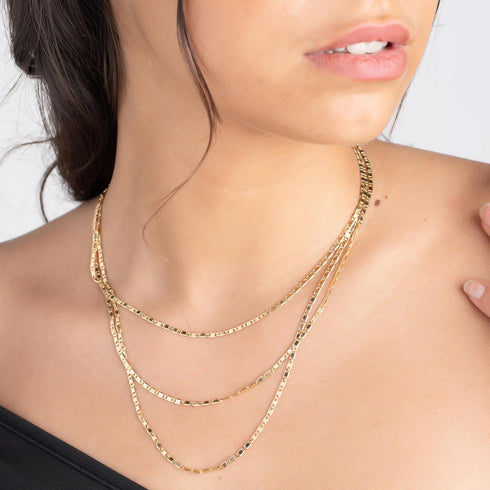 Barzel 18K Gold Plated Mariner Layered Necklace, 16-20 inches, with a 2 inch extension, Layered Necklace for women, High Polish Finish, Made In Br...