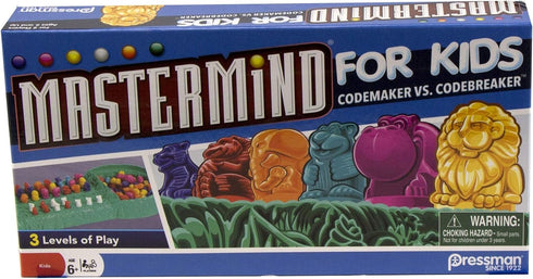 Pressman Mastermind for Kids - Codebreaking Game With Three Levels of Play Multicolor, 5"...