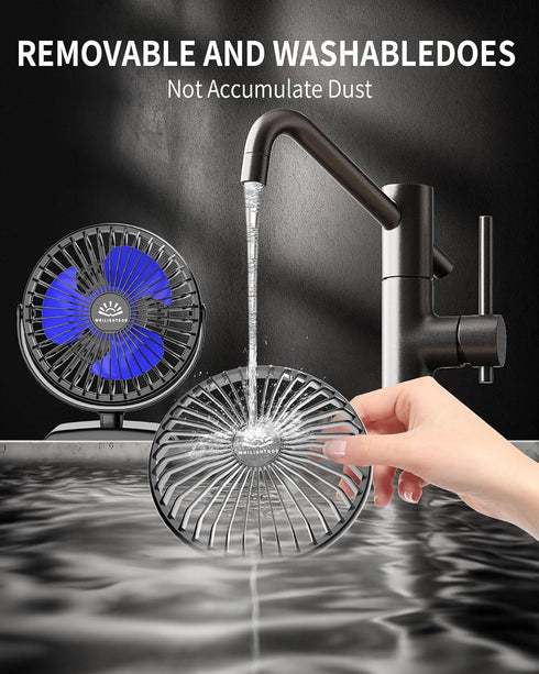 USB Desk Fan, Mini Fan but Powerful, Portable USB Fan with 3 Speeds, Quiet Table Personal Fan, 360°Rotate Coolness, Small Table Fan for Home,Offic...