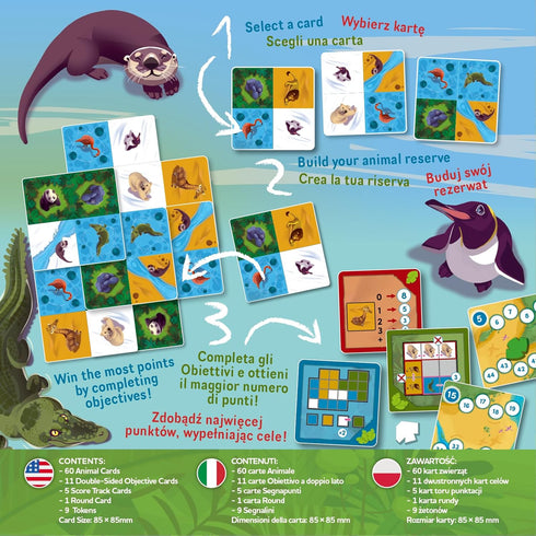 Nimalia Board Game - Design Your Animal Sanctuary and Compete for Victory! Fun Strategy Game for Kids and Adults, Ages 10+, 2-4 Players, 25-30 Min...