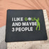 I Like Golf and Maybe 3 People Mouse Pad Funny Gift for Golfing Mouse Mat - Funny Golf Gift for Men, Golfer, Dad - Mousepad 9.5 Inch...
