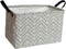 Rectangular Storage Bin Shelf Basket Canvas Fabric Toy Box,Waterproof Coating Nursery Hamper with Handles,Gift Basket for Home,Office,Clothes,Book...