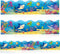 60 Ft Under The Sea Bulletin Board Borders 60 pcs, Ocean Themed Straight Bulletin Boards Trim With Glue Point Dots For Classroom School Chalkboard...