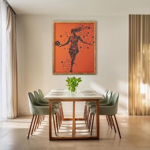 Posterizer 1 pcs-abstract modern football player dynamic poster 3-Sports & Hobby Art Gifts for sports fans Decor for Home & Office- unframed wall ...