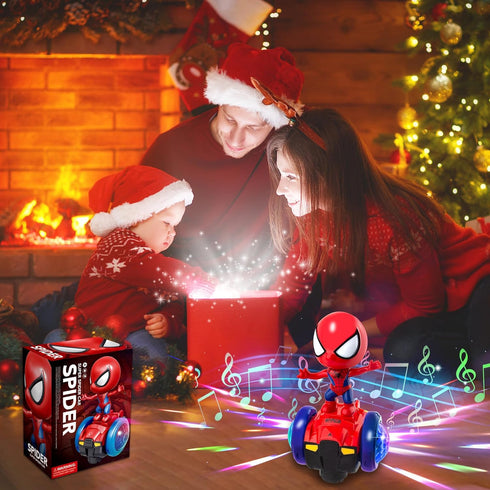 Musical Dancing Robot Toys for Kids 3-5 Years Old, Spiderman Toys for Boys 4-6 Years Old, Car Toys with Flashing Light and Music, Kids Toys for Ag...