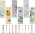 FREEBLOSS 6 Set Bookmark Cross Stitch Kits Stitch Bookmark Cross Stitch Kits with Instructions Bouquet Pattern Punch Needle Kit for Beginners Book...