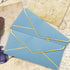 Whaline 50Pcs Business Envelopes with Gold Border Dusty Blue Mailing Envelopes V-Flap Envelopes for Invitations Mailing Letters Checks Sending Car...