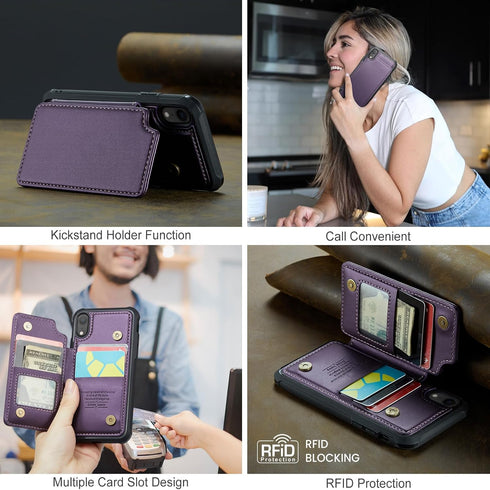 Asuwish Phone Case for iPhone XR 6.1 Wallet Cover with Screen Protector and RFID Blocking Card Holder Stand Cell Accessories iPhoneXR iPhone10R i ...