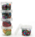 Paylak Storage Containers Stackable Interlocking Detachable 5 For Beads Crafts Medicine Small Items 2" Round...