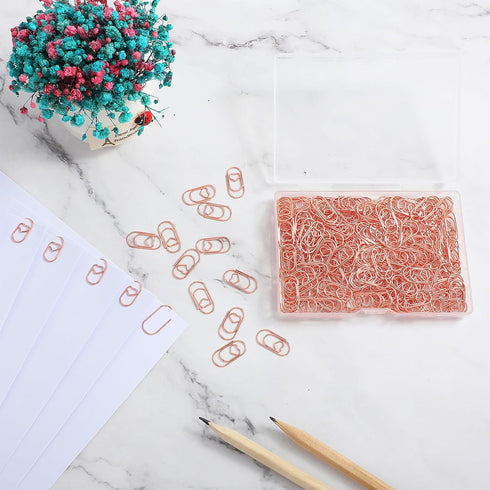 200pcs Love Heart Shaped Paper Clips, 0.78inch Cute Mini Paperclips Stainless Steel Metal Small Paper Clip for Office School Home Desk Organizers ...