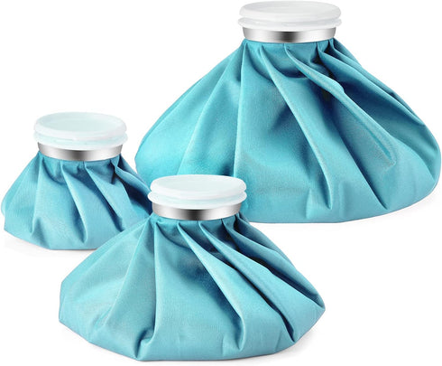 Ice Pack for Injuries Reusable: Ohuhu 3 Packs Ice Cold Packs Ice Bag Hot Water Hot & Cold Therapy Pain Relief for Knee Leg Injury No-Leak Breathab...