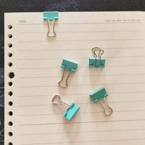 Colored Binder Clips Mini Metal Clamp 5/8-IN / 0.6-inch / 15-mm (Green, 40-Count)...