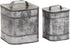 Deco 79 Metal Decorative Canisters Decorative Containers, Set of 2 Decorative Keepsake Boxes 8", 7"H, Silver...