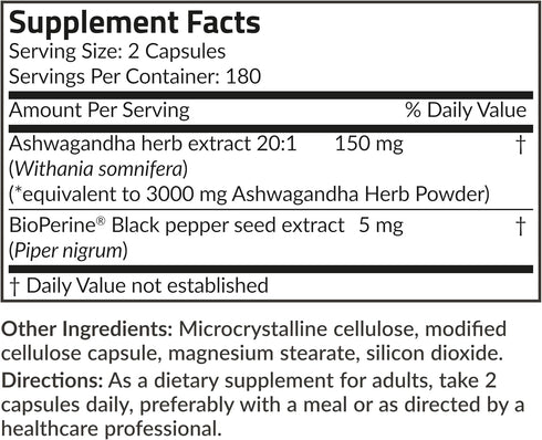 Futurebiotics Ashwagandha Extra Strength Stress & Mood Support with BioPerine - Non GMO Formula, 360 Vegetarian Capsules...