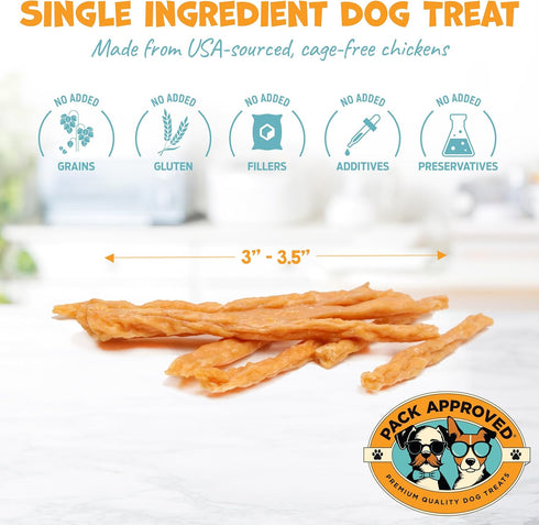 Mini Chicken Sticks for Dogs - Dehydrated Chicken Dog Treats & Single Ingredient Dog Treat - High Protein, Low Fat Dog Treats - Chicken Treats for...