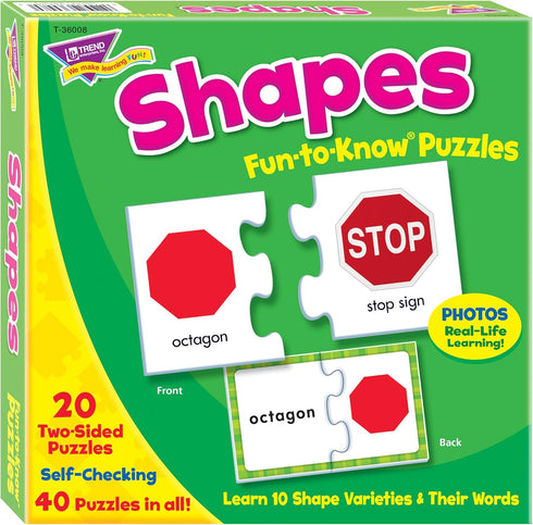 Trend Enterprises, Inc. T-36008 Shapes Fun-to-Know Puzzles, 40...