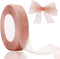 joycraft Gift Ribbon, Sheer Organza Ribbon, Handmade Ribbon, 50 Yds x 0.78" Rose Gold Organza Chiffon Ribbon, Mesh Fabric Ribbon for Gift Wrapping...