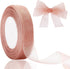 joycraft Gift Ribbon, Sheer Organza Ribbon, Handmade Ribbon, 50 Yds x 0.78" Rose Gold Organza Chiffon Ribbon, Mesh Fabric Ribbon for Gift Wrapping...