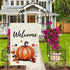 Fall Garden Flag Outdoor 12x18 double sided Courtyard Bag Garden Thanksgiving Pumpkin, Deciduous Harvest flag Welcome Holiday flag outside...