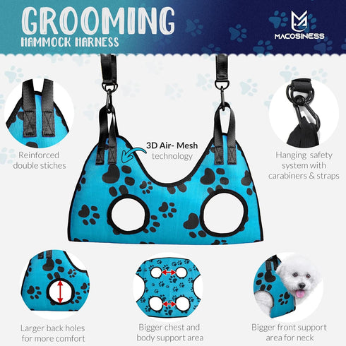 Dog Grooming Hammock - Dog Grooming Hammock Harness for Cats Dogs - Pet Grooming Hammock - Dog Nail Clipper - Dog Hammock - Dog Nail Trimmers - Do...