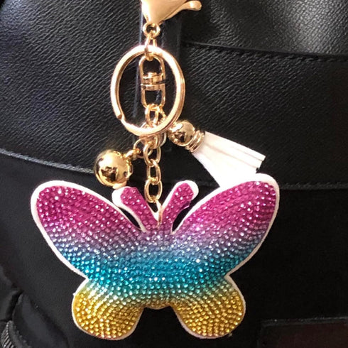 Popfizzy Rhinestone Keychain for Women, Bling Backpack Charm, Gift for Women, Cute Purse Charm, Keyring Decor, Handbag Charm...