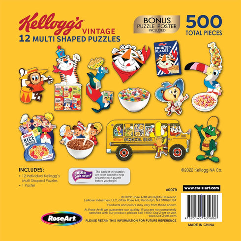 RoseArt - Mini Shaped - Kellogg's - 500 Piece Jigsaw Puzzles for Adults...