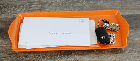 Calypso Basics Plastic Tidbit Melamine Sandwich Tray, Orange...