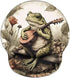 Hippie Frog Mouse Pad Wrist Support, Ergonomic Mouse Pad Frog with Non-Slip Rubber Base, Waterproof Smooth Mousepad with Wrist Rest for Women Gami...