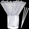 Aboat 120 Pieces 7.3 Inch Plastic Round Top Swizzle Sticks, Crystal...
