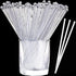 Aboat 120 Pieces 7.3 Inch Plastic Round Top Swizzle Sticks, Crystal...