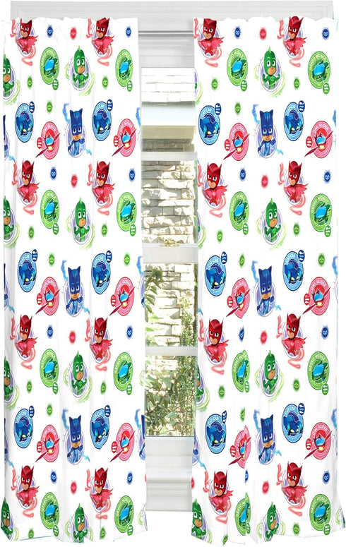Franco Kids Room Window Curtain Panels Drapes Set, 82" x 63", PJ Masks,NU1818...