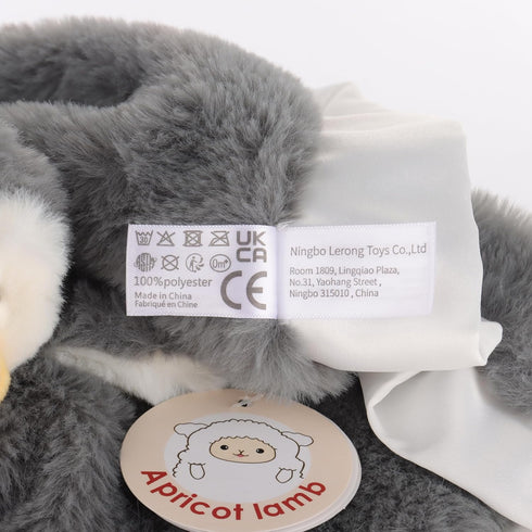 Apricot Lamb Stuffed Animals Soft Security Blanket Gray Penguin Infant Nursery Character Blanket Luxury Snuggler Plush(Gray Penguin, 14 Inches)...