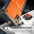 FITO for TCL 30Z / 30 LE Case, Dual Layer Shockproof Heavy Duty Case with Screen Protector, Built-in Kickstand (Orange)...