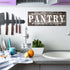 Pantry Sign Wall Decor Farmhouse Pantry Sign Wooden Rustic Retro Hanging Wooden Art Printed Decor for Home Room Holiday Decoration, 16 x 6 Inches(...